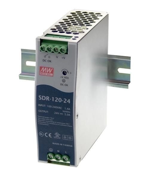 120W 12V 10.0A 88-264V SDR Minyatür Ray Montaj Güç Kaynağı