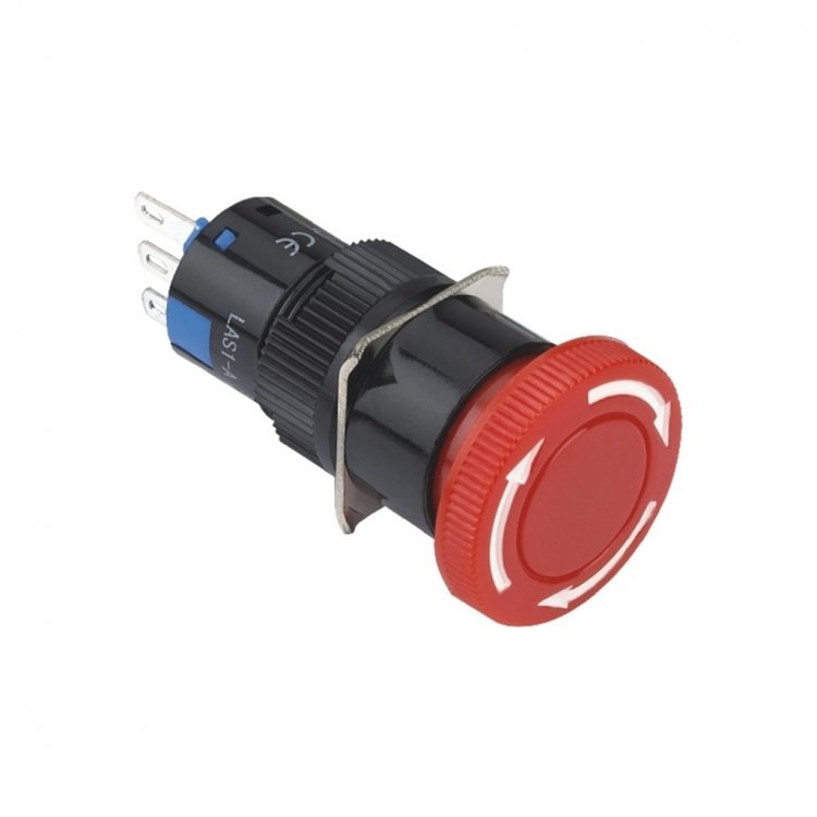 Onpow LAS1-AY-11TS 16mm Acil-Stop Buton Bas-Çevir 1NO/1NC