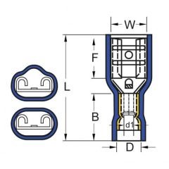 Şafak PFD-1638 Tam İzoleli Polyamid Dişi Faston Tip 0.50-1.50mm