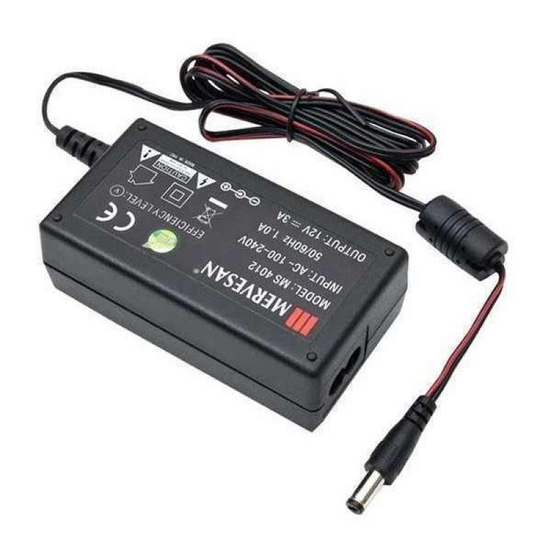 Mervesan MT-4012 100-240VAC Giriş 12VDC 40W 3A Çıkış SMPS Adaptör