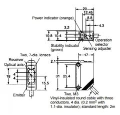 Omron E3Z-R81 Pnp Reflektörlü Fotosel